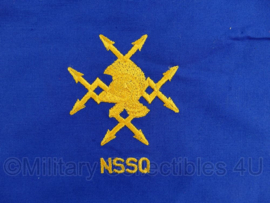 Nederlands leger halsdoek  NSSQ Netherlands Signal Squadron  - blauw - origineel