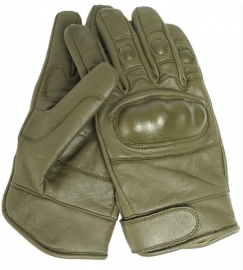 Tactical Glove Handschoen - echt leer - Groen - maat Medium