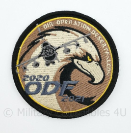 BAF Belgian Air Force en Klu Luchtmacht OIR Operation Desert Falcon ODF 2020-2021 embleem  met klittenband- 9 cm. diameter