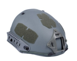 DSI en Politie model MICH FAST  helm met rails, velcro en extra pantser DSI Helm - Wolfgrey
