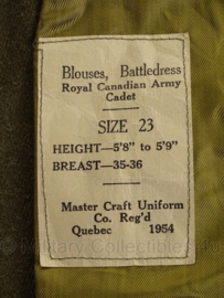 Canadese Battledress Jacket jaren 50 - meerdere maten! - origineel