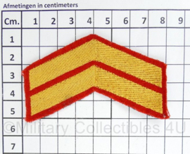 Korps Mariniers Barathea Korporaal rangen paar - 9 x 4,5 cm - origineel