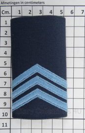 KLu Luchtmacht epauletten rang Sergeant - per paar - afmeting 5 x 10 cm -  origineel