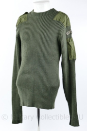 Korps Mariniers wollen trui met straatnaam ronde hals - groen - maat 7 = XXL - origineel