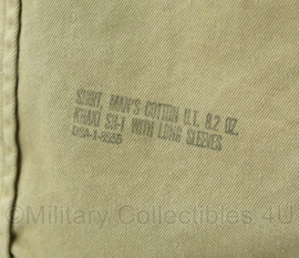 US Army Vietnam oorlog Shirt Man's Cotton  - rang Specialist - size 15,5 x 35  = NL maat 41 - gedragen - origineel