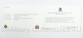 Uitreiking Vaandel Eskader en indienststelling Hr.Ms. De Zeven Provinciën 26 april 2002 - met parkeerkaart en uitnodiging 21 x 14,5 cm