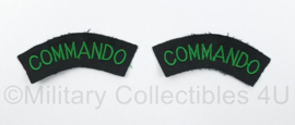 Nederlandse Commando straatnamen PAAR jaren 60 - 8,5 x 4,5 cm - origineel