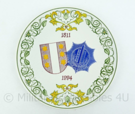 Porseleinen bord 1811-1994 Gemeentepolitie Gouda - 28x28x0,3 cm -origineel