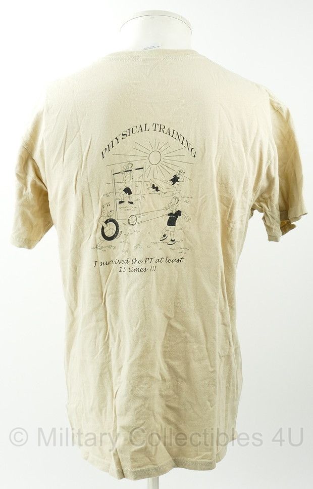KL T-shirt ISAF Physical Training - maat Medium - gedragen - origineel