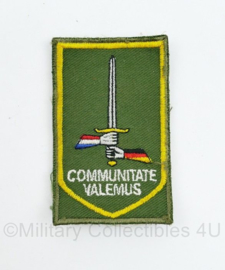 Defensie mouw embleem 1 GE NLD Corps Duits Nederlands korps - met klittenband - 8 x 5 cm - origineel