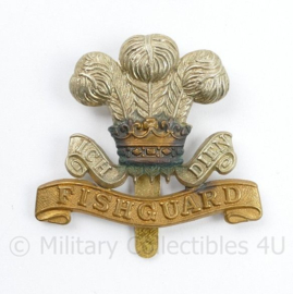 WO2 Britse cap badge Pembrokeshire Fishguard Yeomanry  - 5 x 5 cm - origineel