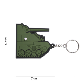 Sleutelhanger 3D PVC - WW2 US Sherman tank