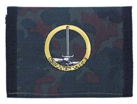 Beurs / portemonnee flecktarn met embleem GE/NL Corps Duitse-Nederlands Korps 1 German/Netherlands Corps Communitate Valemus