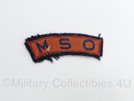 Britse leger MSO Medical Support Officer shoulder title - 7 x 2,5 cm - origineel