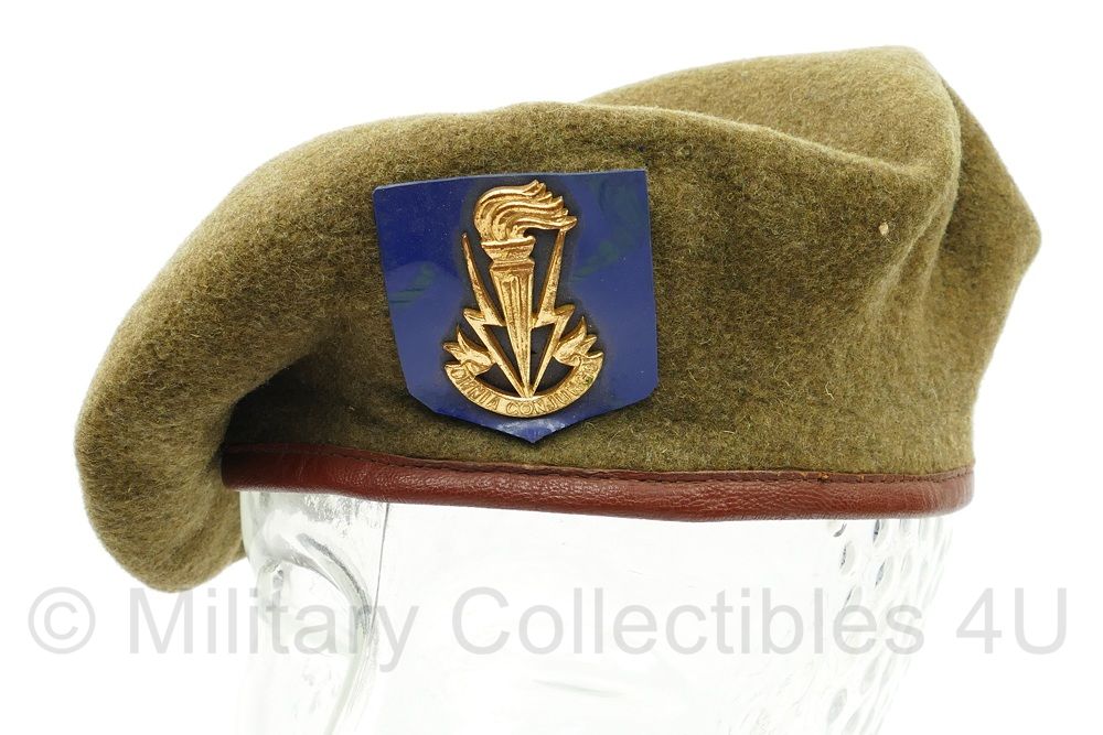 ABL Belgische leger baret uit het jaar 1959 met insigne - WO2 Canadees model - maat 55- Origineel
