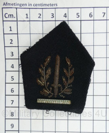 Belgische Politie luxe kraagspiegels PAAR Adjunct Commissaris  - metaaldraad - 7 x 6,5 cm - origineel