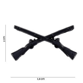 US Branche Insignia Officer infantry rifles subdued - 1 PAAR
