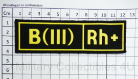 Russische leger naamlint en bloedgroep embleem paar - afmetingen 3,5 x 12 cm