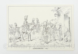 Belgische Rijkswacht bedankkaartje ondertekend door Luitenant-Generaal F. Beaurir - 15 x 10½ cm - origineel