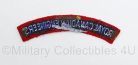 Canadese leger Royal Canadian Engineers shoulder title - 12 x 3,5 cm - origineel