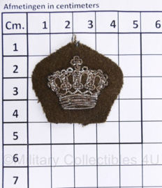 MVO rang insigne kroontje metaaldraad - 4 x 4 cm -  origineel