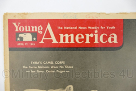 WO2 US Young America The National News Weekly for Youth Magazine tijdschrift - April 19, 1945 - 34,5 x 27 cm - origineel