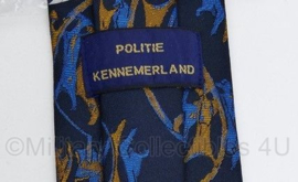 Politie Kennemerland stropdas - donkerblauw met print - nieuw in verpakking - origineel