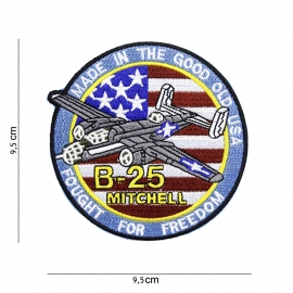 B52 MITCHELL stoffen embleem. " Fought for Freedom" - 9,5 cm. diameter