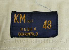 Korps Mariniers Barathea met broek  1974 met zeldzaam Belgisch Commando embleem op de borst - Marinier 1e klasse - maat 48 - origineel