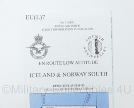 Royal Canadian Air Force Flight Information En Route Low Altitude Iceland & Norway South EU(L)7 - 26,5 x 12,5 cm - origineel