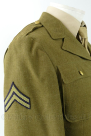 WO2 US Army Class A jacket 1942 - Rang Corporal - maat 35R = NL maat 45R = XS - origineel
