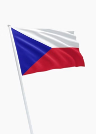 Vlag Tsjechië - 150 x 225 cm - materiaal Spun-Poly - fabrikant Dokkumer Vlaggencentrale - nieuw gemaakt