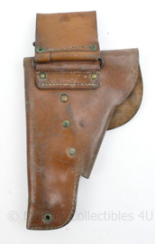 Franse leger pistool holster - roodbruin leer