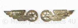 Duitse Bahn kraag insigne set - 5 x 2 cm - origineel