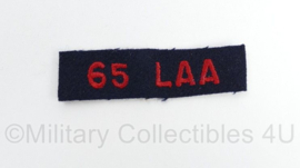 Canadese leger 65 LAA 65 Light Anti Aircraft shoulder title - 8 x 2 cm - origineel