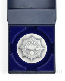Korps Rijkspolitie coin in doosje - diameter 5 cm - origineel