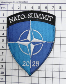 NATO-Summit 2025 borst patch Den Haag - met klittenband - 10 x 7 cm