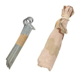 KL tent haringen set in Desert camo tas - origineel