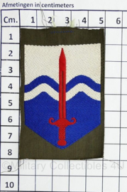 KL eenheid mouw embleem  Nationaal Territoriaal Commando ongevouwen - model tot 2000 - 8 x 5 cm - origineel