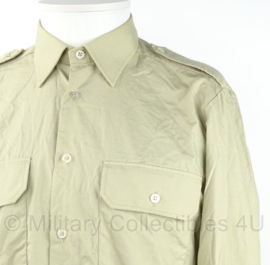 KM Korps Mariniers Kazerne Tenue dun khaki overhemd - met Korps Mariniers insigne - lange mouwen - maat 41-7 - origineel