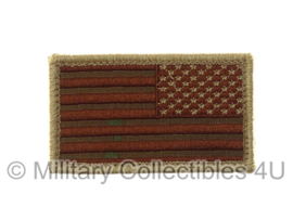US Army American multicamo Flag met klittenband - brown thread, reversed, regulation