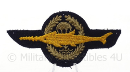 Onbekend Bundesmarine Kampfschwimmer Silber embleem zwaardvis en parachutist - zwart - 5 x 11 cm - origineel