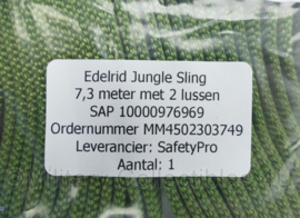 SE Jungle Sling Edelrid X-tube Bandschlinge 25mm - kleur 403 Olive - 7,3 meter lang met 2 lussen - nieuw in verpakking