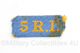 WO2 Nederlandse straatnaam 5 Regiment Infanterie  - Juni 1944 tot Nov 1946 -  5 x 2 cm - origineel