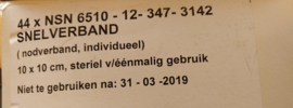 KL snelverband Dressing First aid - houdbaar tot 3-2019 - origineel