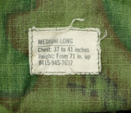 USMC US Marines Corps Jungle Fatigue shirt ERDL OPLIN uniform jas 1969 - maat Medium-Long - gedragen - origineel
