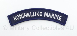 KM Koninklijke Marine straatnaam met klittenband - 12 x 4 cm