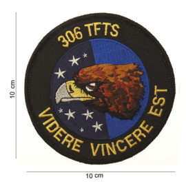 Embleem 306 TFTS squadron "Videre Vincere Est" Koninklijke Luchtmacht - diameter 10 cm.