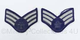 USAF US AirForce Senior Airman mouwemblemen SET - 10 x 7,5 cm - origineel