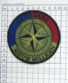 NATO DARS Deployable Air Command and Control System Nieuw Milligen embleem met klittenband - diameter 10 cm - origineel